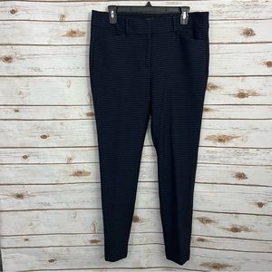 Loft Blue Black Plaid Marisa Skinny Career Pants
